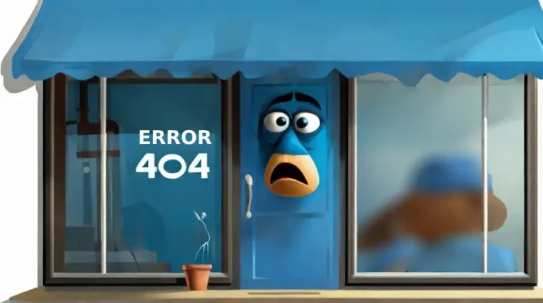 Tienda con notificación de error 404